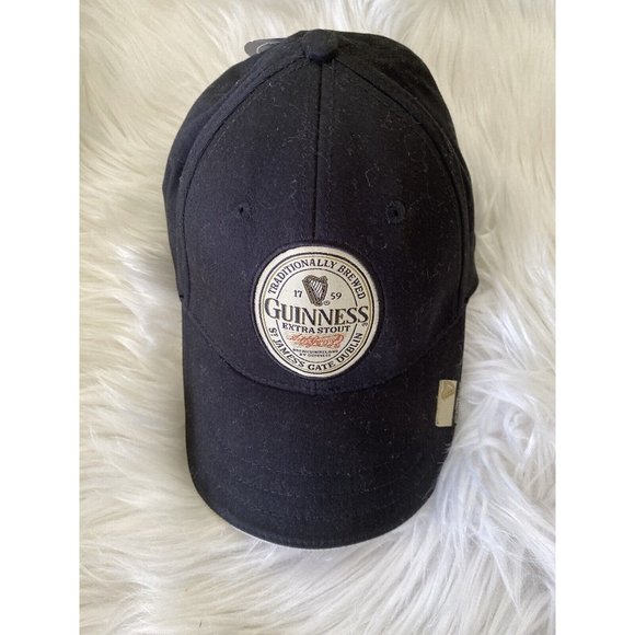 Vintage '95 Guinness Beer Extra Stout 1759 Baseball Cap Hat Black OS Stretch Fit - Picture 4 of 12